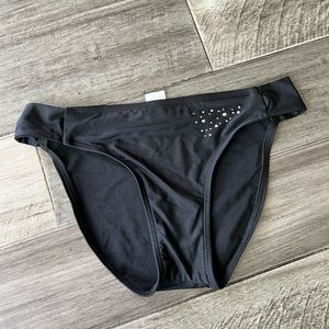 GUESS Black Rhinestone Bikini Swim Bottoms